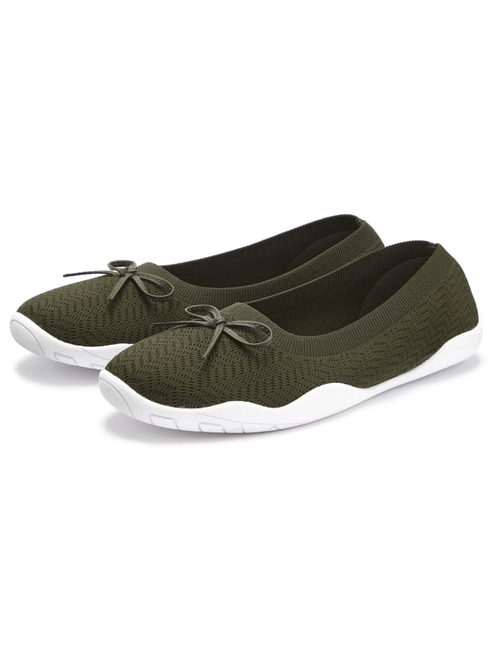 LASCANA Sneaker Ballerinas in olivgrün günstig kaufen