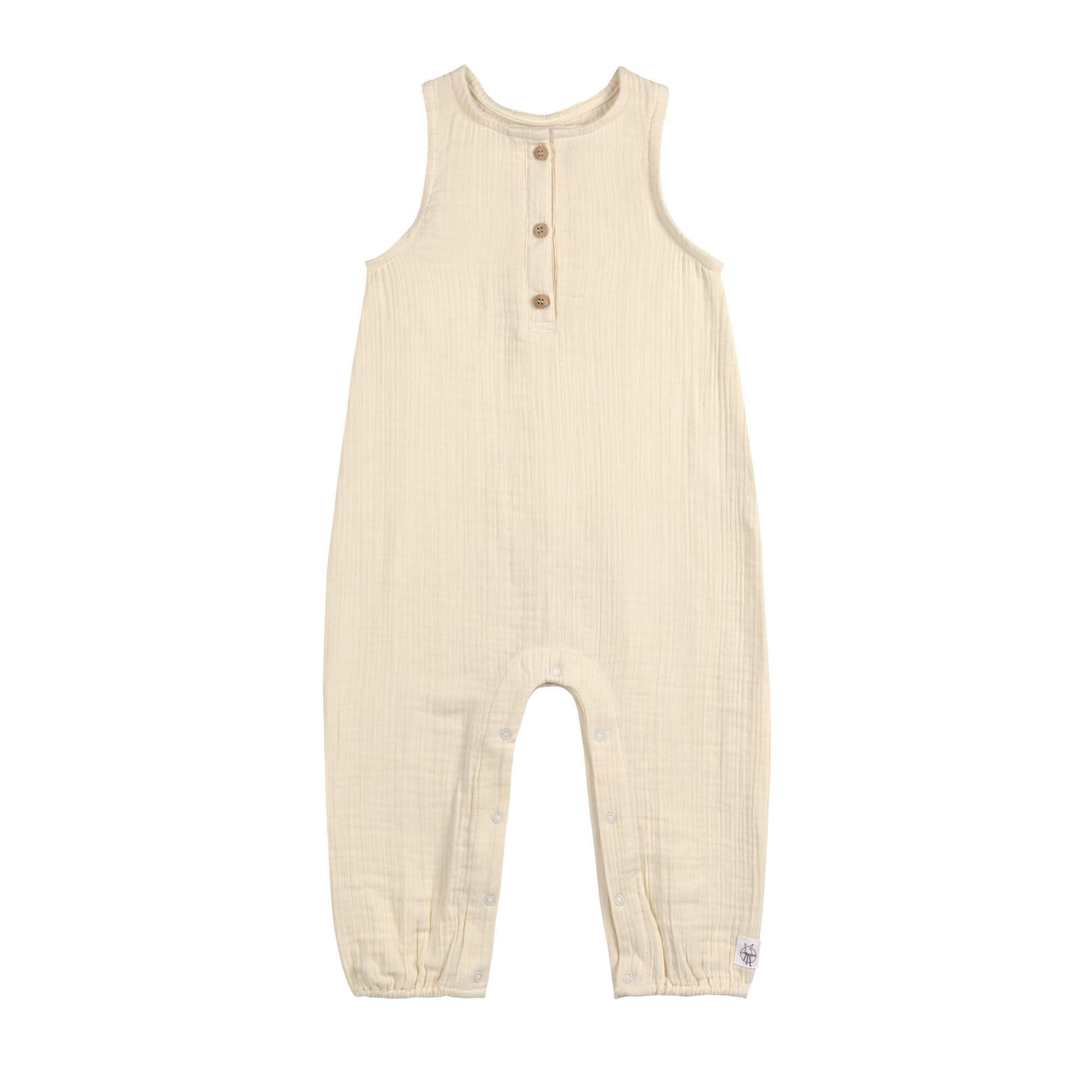 Musselin Jumpsuit - Bio Baumwolle, Hellgelb