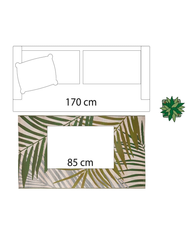 Atmosphera Créateur d'intérieur Terrassenteppich in grün günstig kaufen onesize