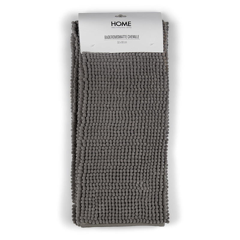 Home Badematte 50x80 cm mørk beige Chenille