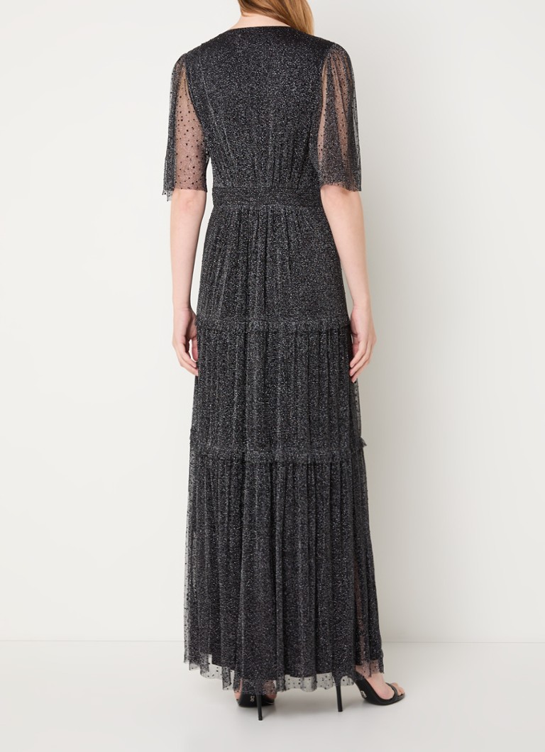 Rochie lungă tip tunică Ryan de la Ba&sh cu cristale și lurex.