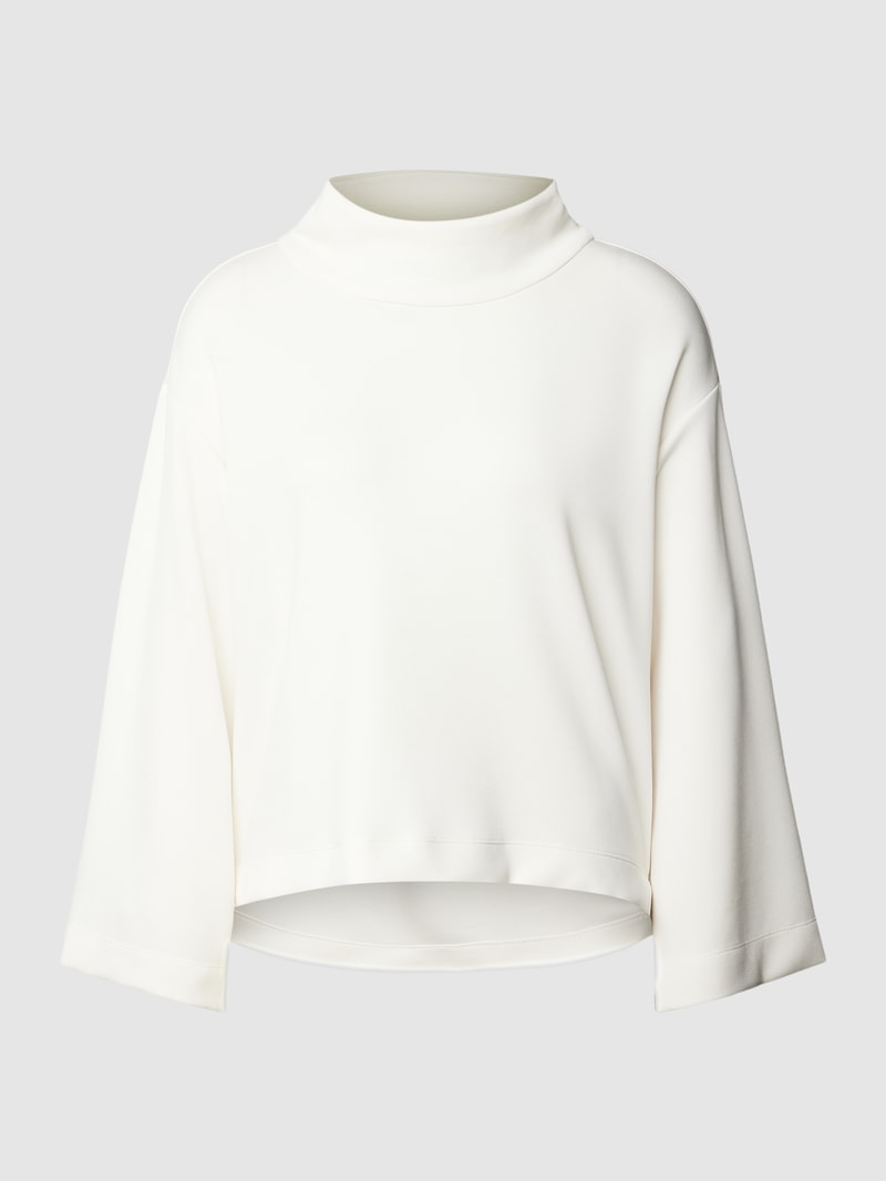 Sweatshirt mit Stehkragen in weiß