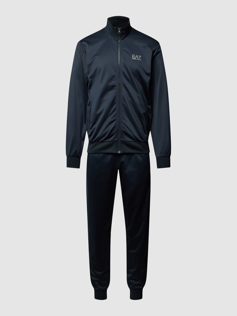 Sweatanzug mit Label-Details in marineblau