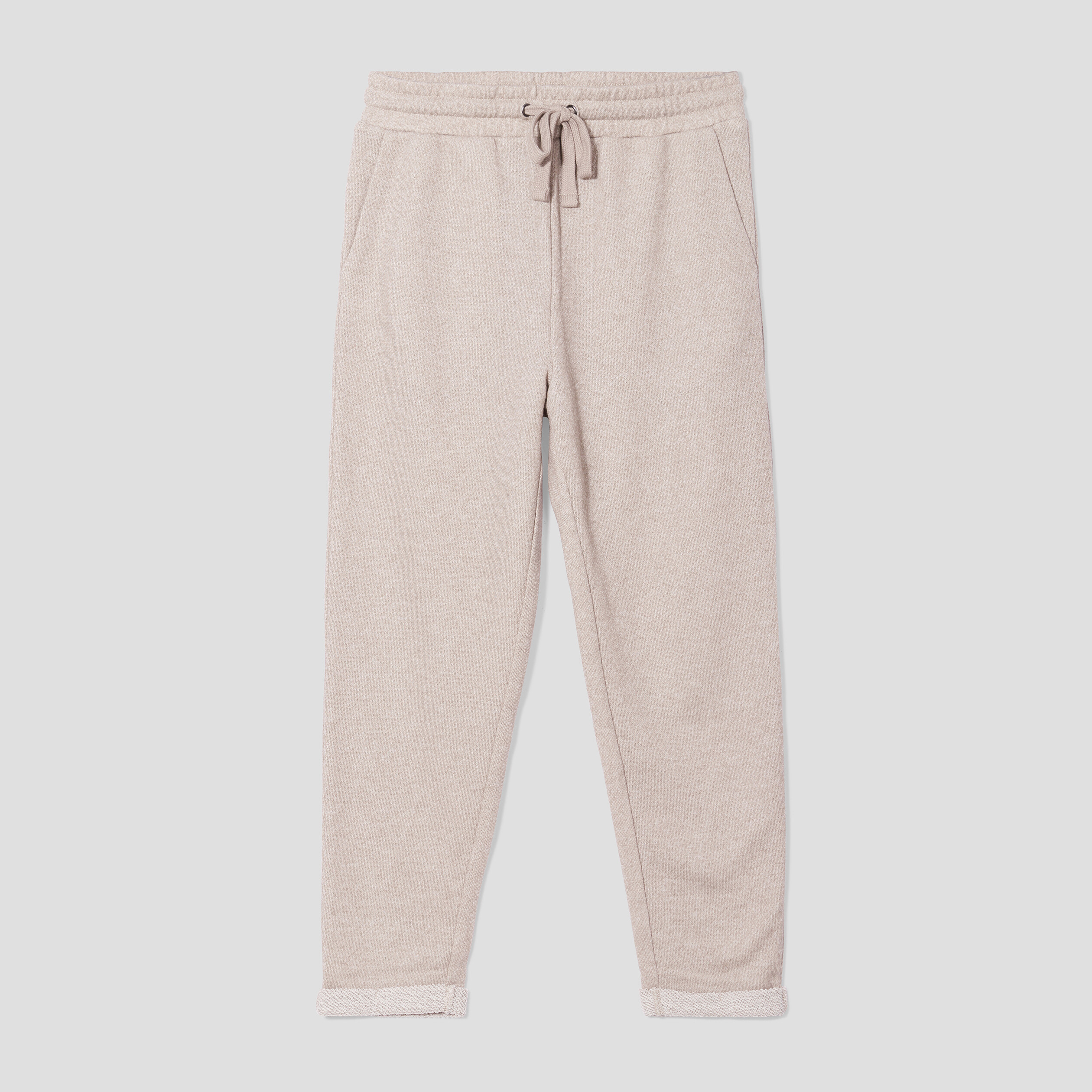 Pantalon jogging taille haute beige femme | La Halle