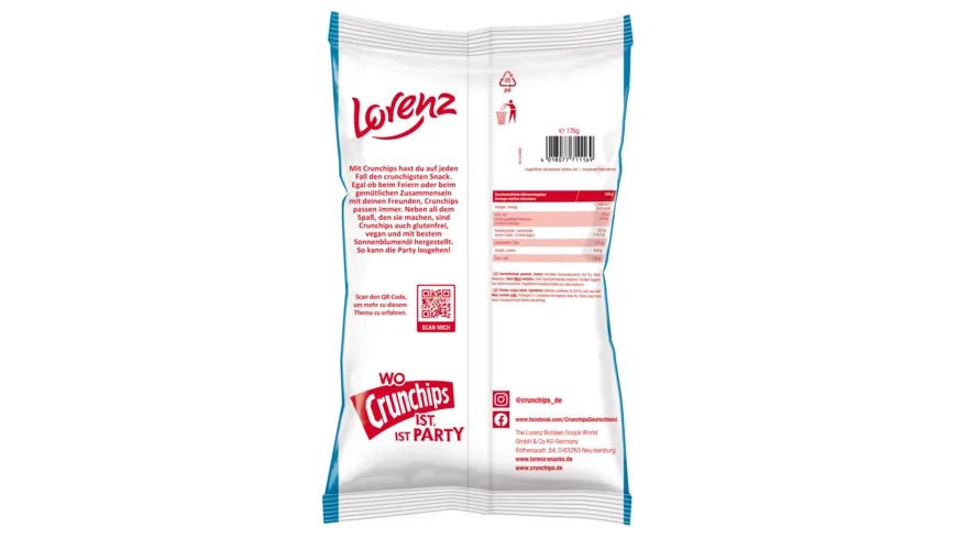 Lorenz Crunchips Salted 150 g