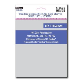 Sleeve Kings Middara Compatible 6XL Card Sleeves (127 x 153) 60 Microns (110)