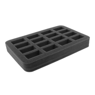 35 mm Half-Size Schaumstoff mit 16 Fächern und angekl. Boden