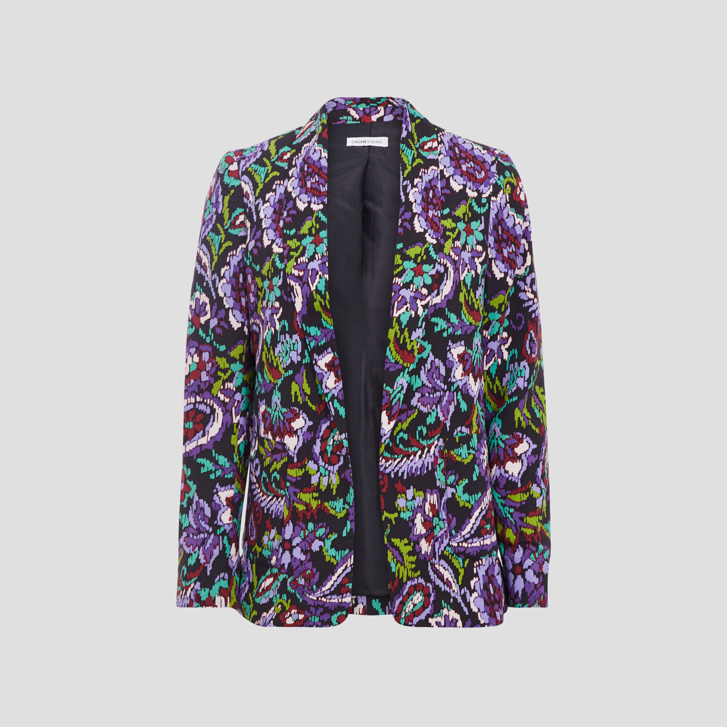 Veste blazer avec manches longues noir femme | Cache Cache