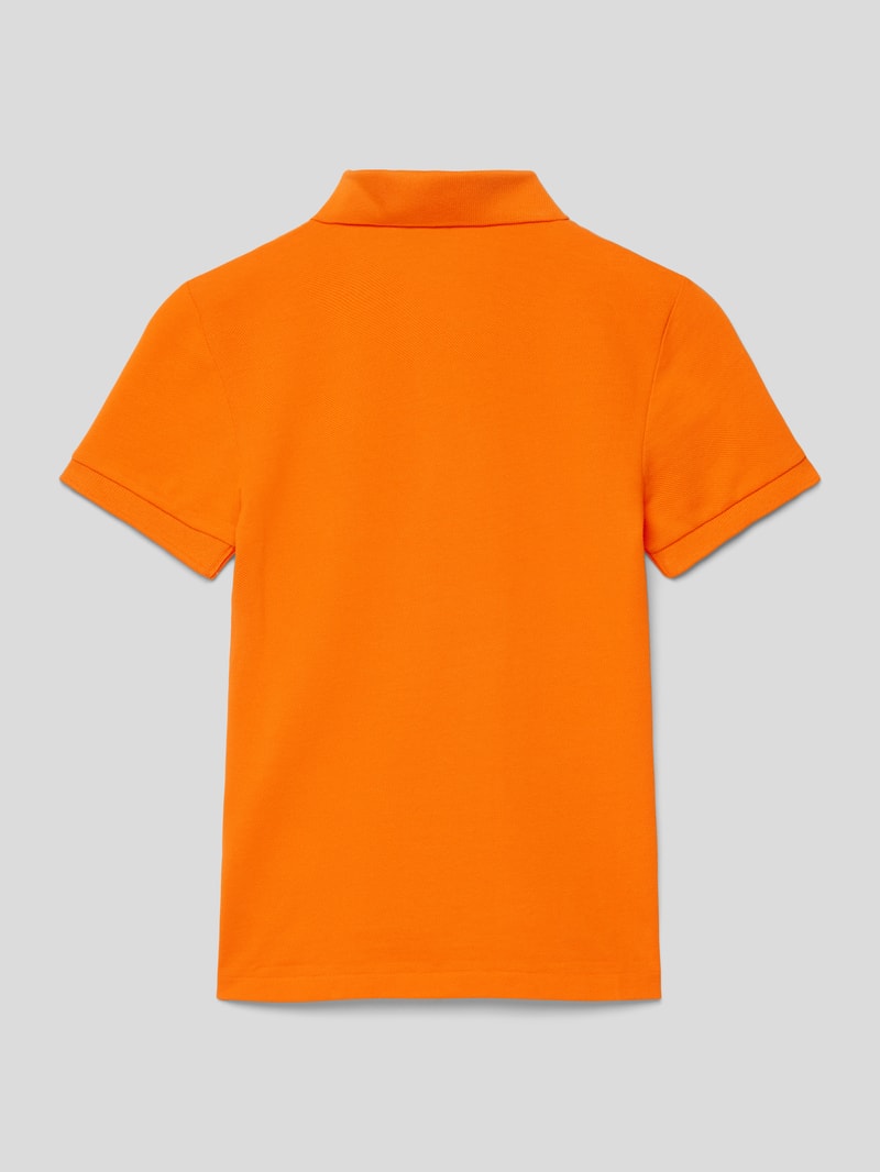 Poloshirt mit Label-Stitching in orange
