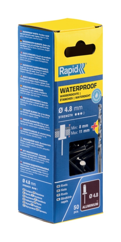 Rapid 5000402 Αδιάβροχα πριτσίνια Ø4,8 x 14 mm 50 τεμάχια