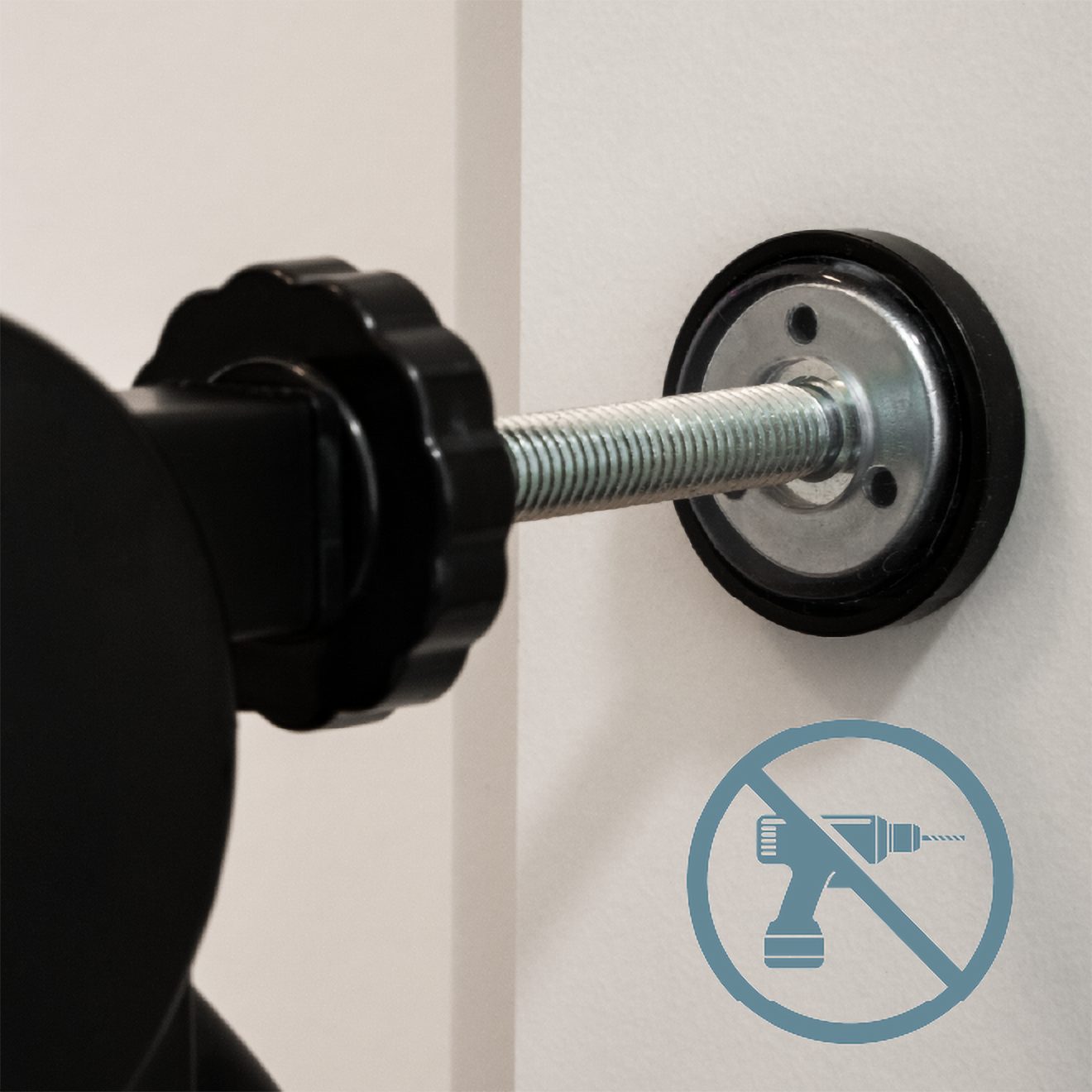 ib style Türschutzgitter Treppengitter Berrin 75-85 cm schwarz, Treppenschutzgitter - Sicherheitsgitter - kein Bohren - 90° Stopp