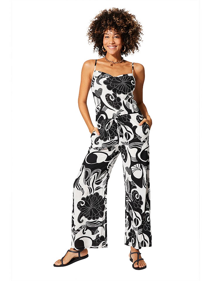 Aller Simplement Jumpsuit in Schwarz/Weiss günstig kaufen