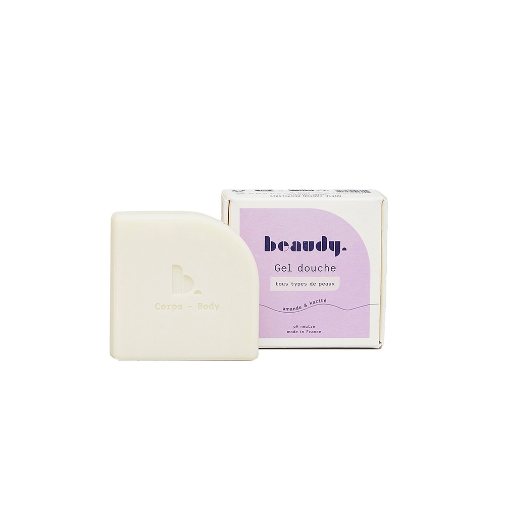 beaudy Gel Douche Solide - Huiles d'Amande & Beurre de Karité - 100g Gel Douche Solide
