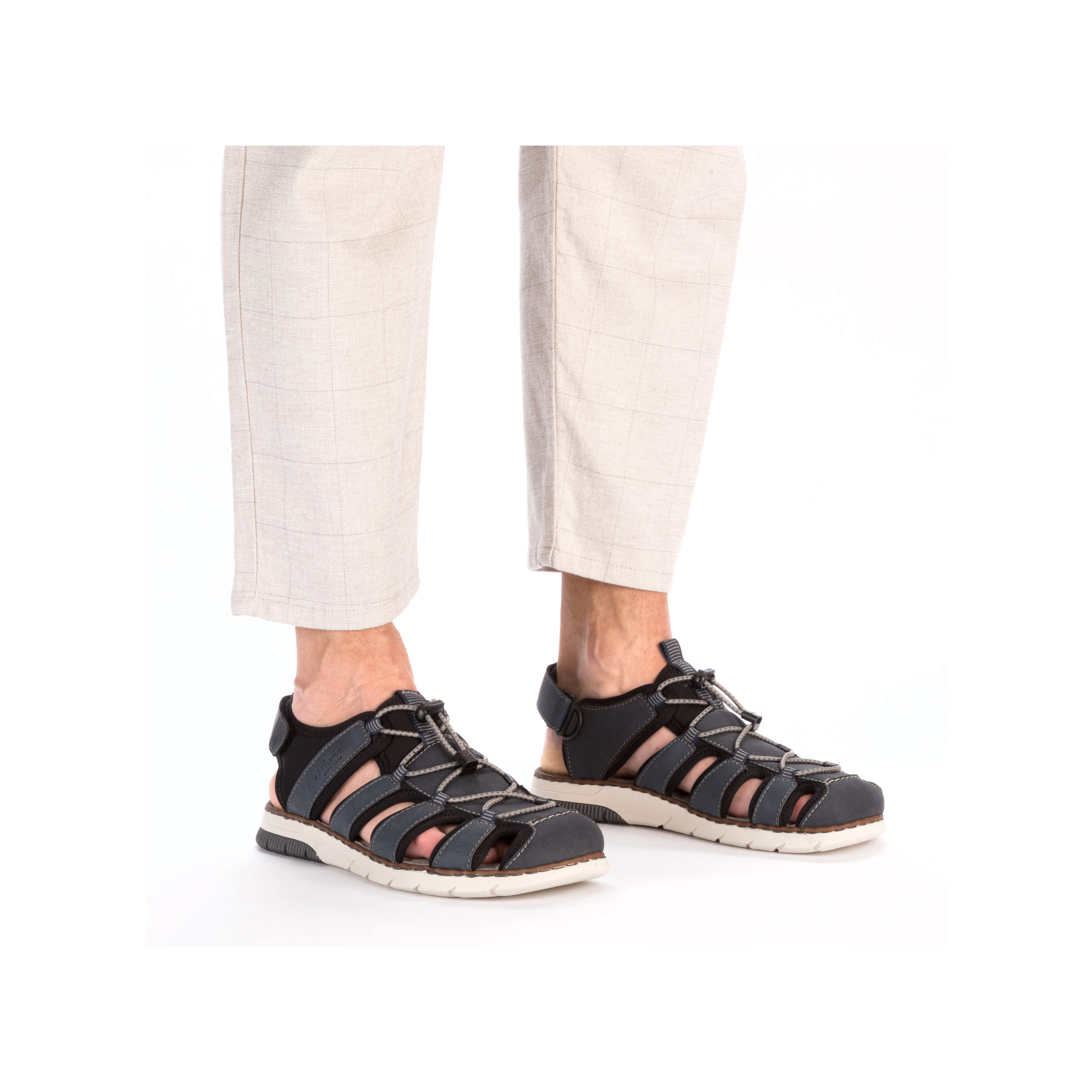 Rieker Herren Trekkingsandalen stahlblau