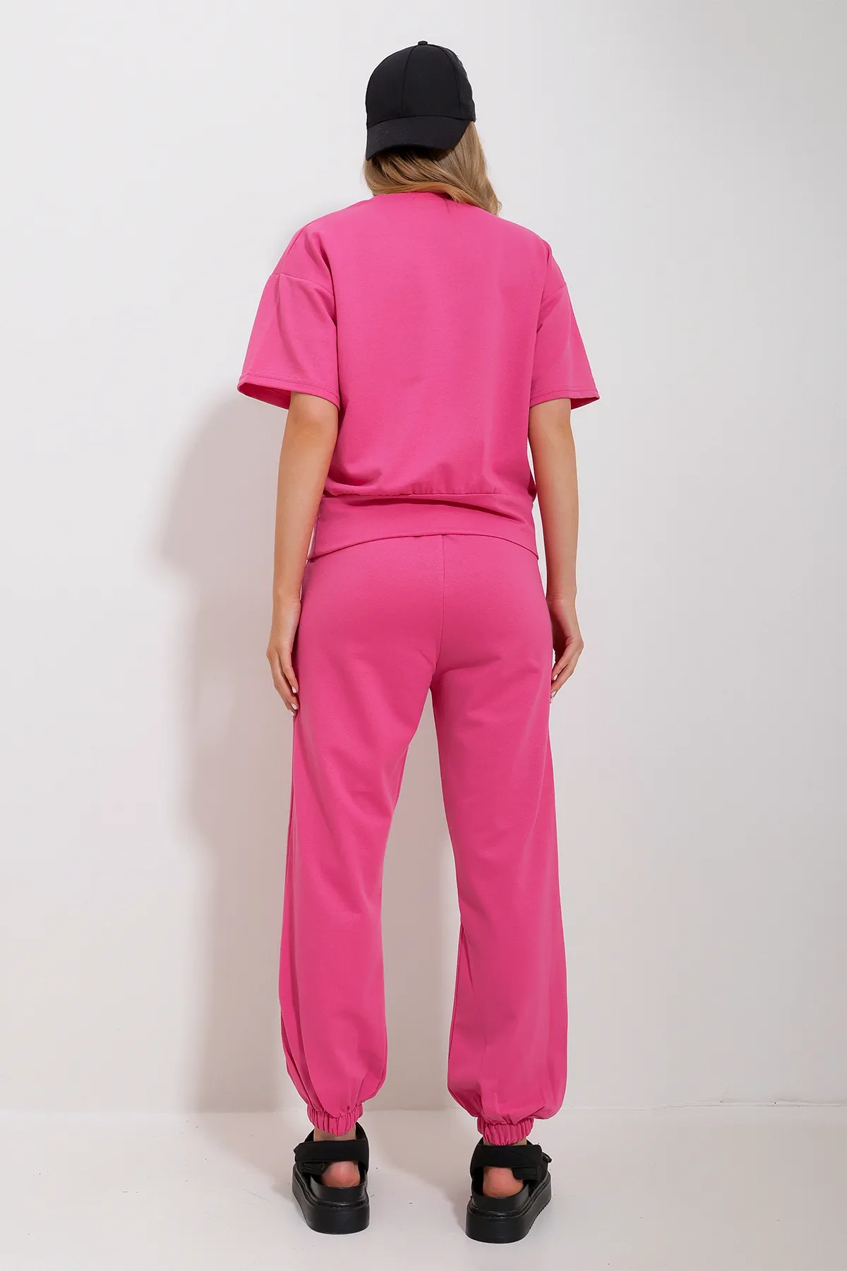 Trend Alaçatı Stili  Trainingsanzug - Rosa - Relaxed Fit