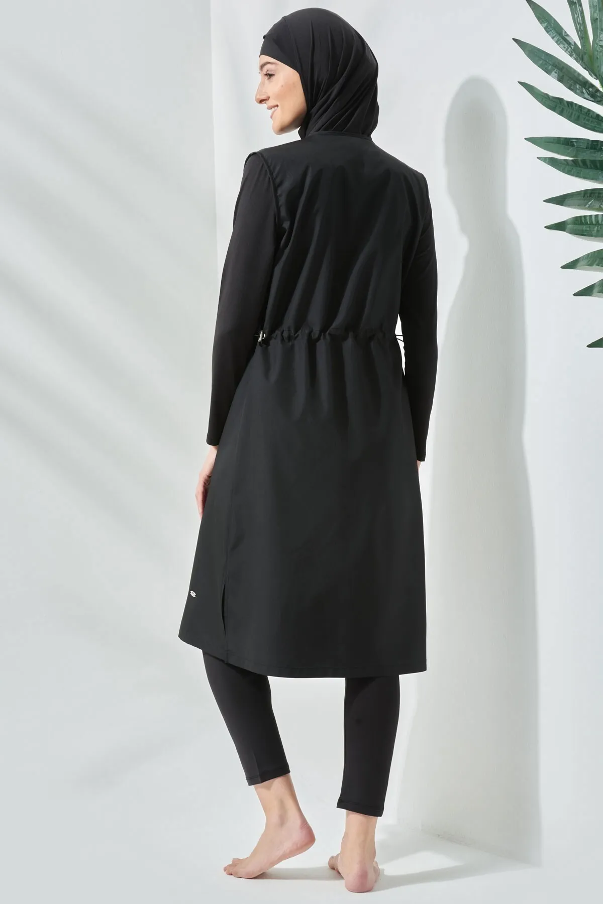 C&City  Langer, vollständig bedeckter Hijab-Badeanzug C13075 Schwarz