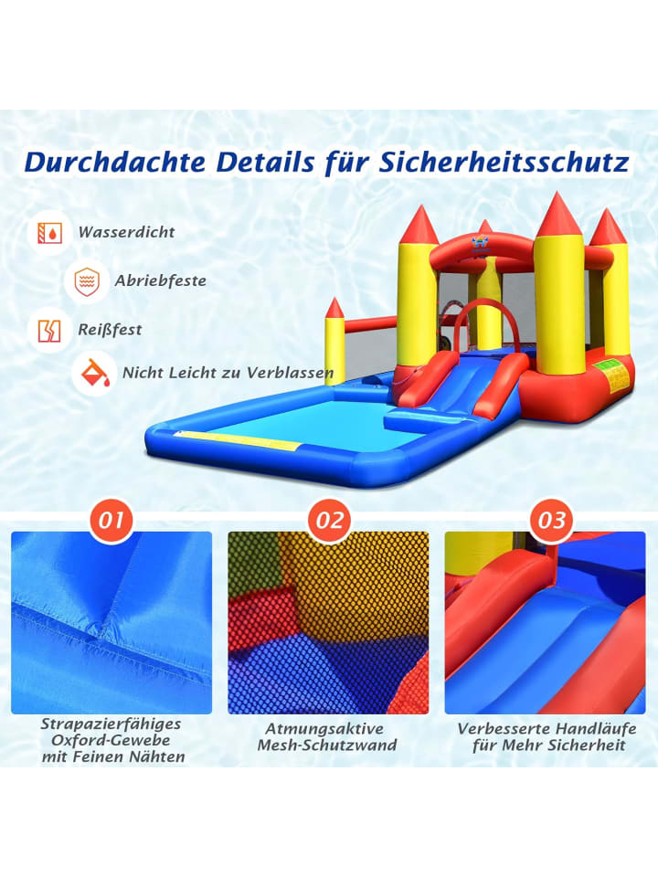 COSTWAY Hüpfburg mit Gebläse in Bunt günstig kaufen onesize