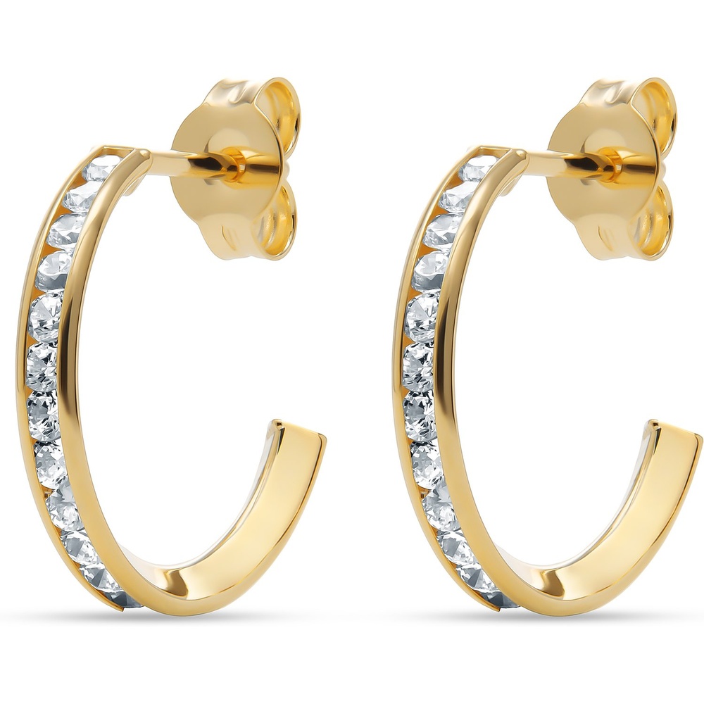 FAVS Créoles 375 Or jaune Boucles d'oreilles