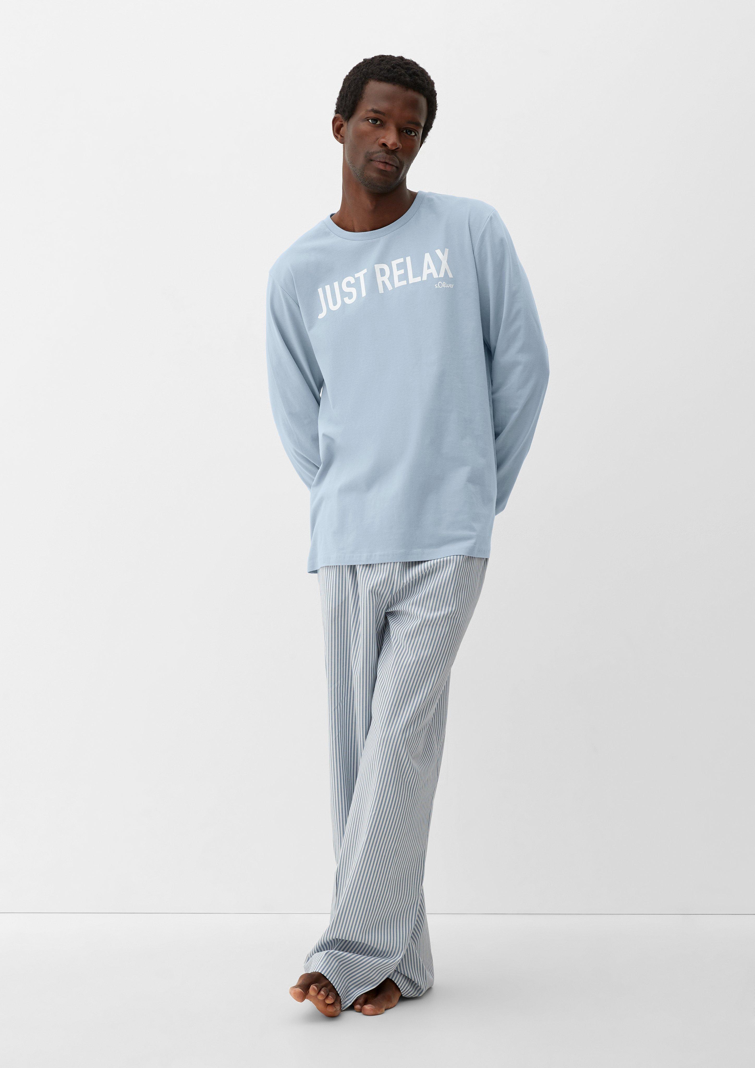Pyjama-Shirt mit Schriftprint  6008389-5344