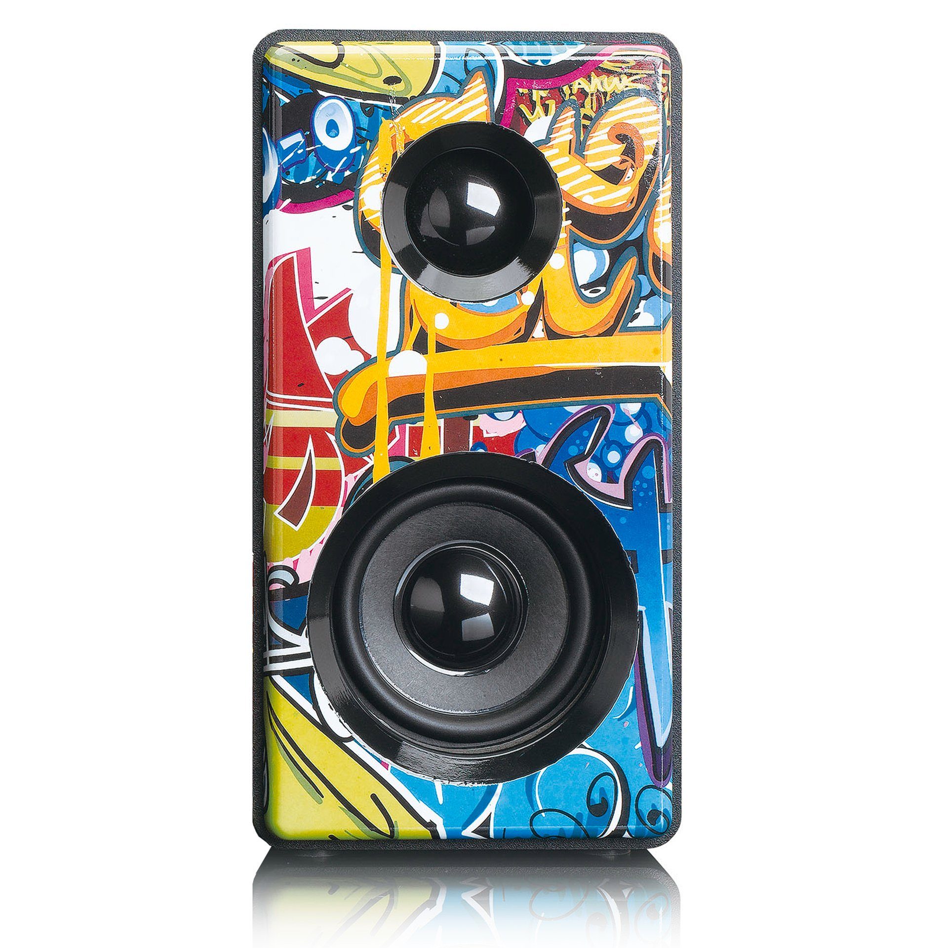 Lenco MC-020 Mikro-Stereoanlage mit FM-Radio und Bluetooth Microanlage (FM-Tuner, 5 W)