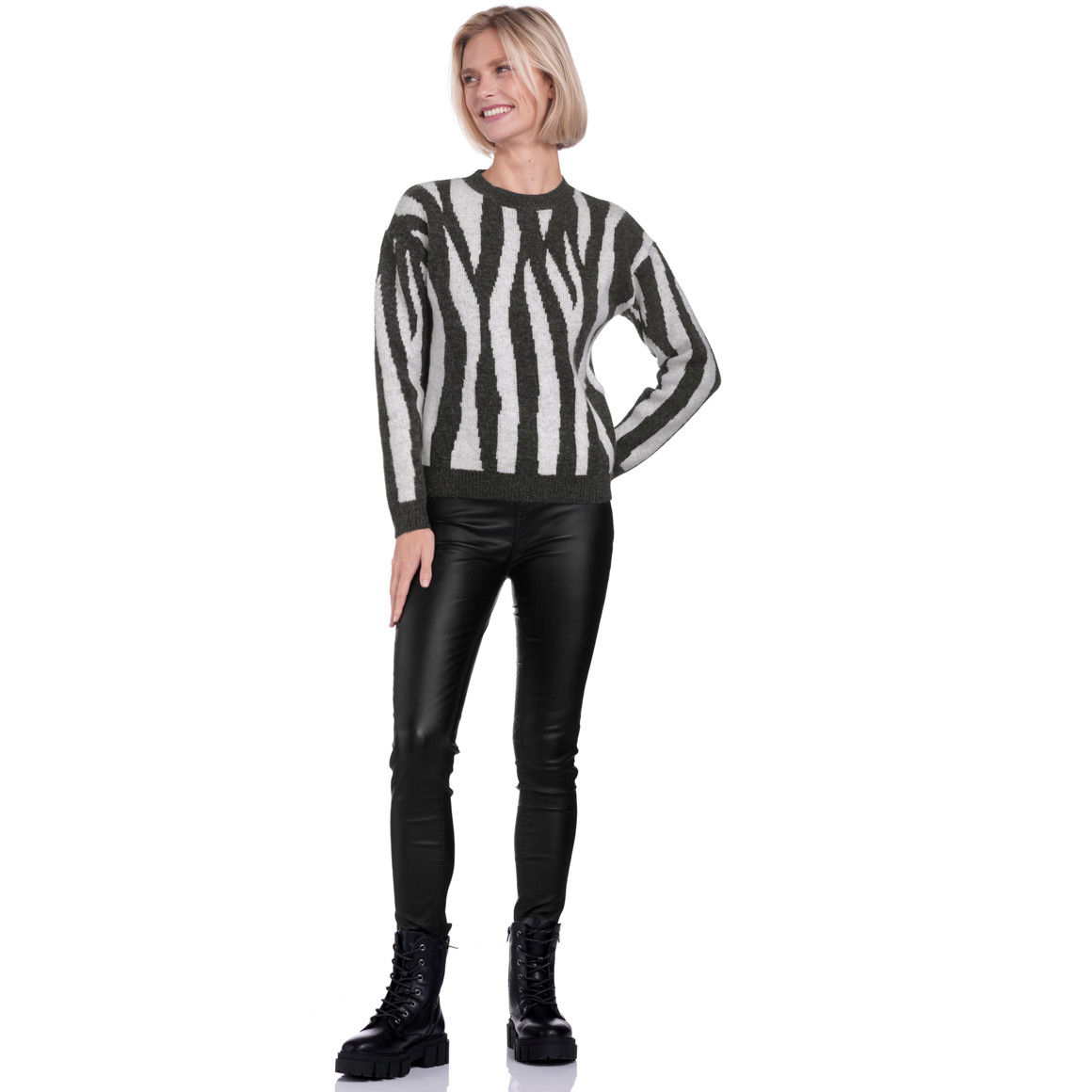 Damen Strickpullover gestreift