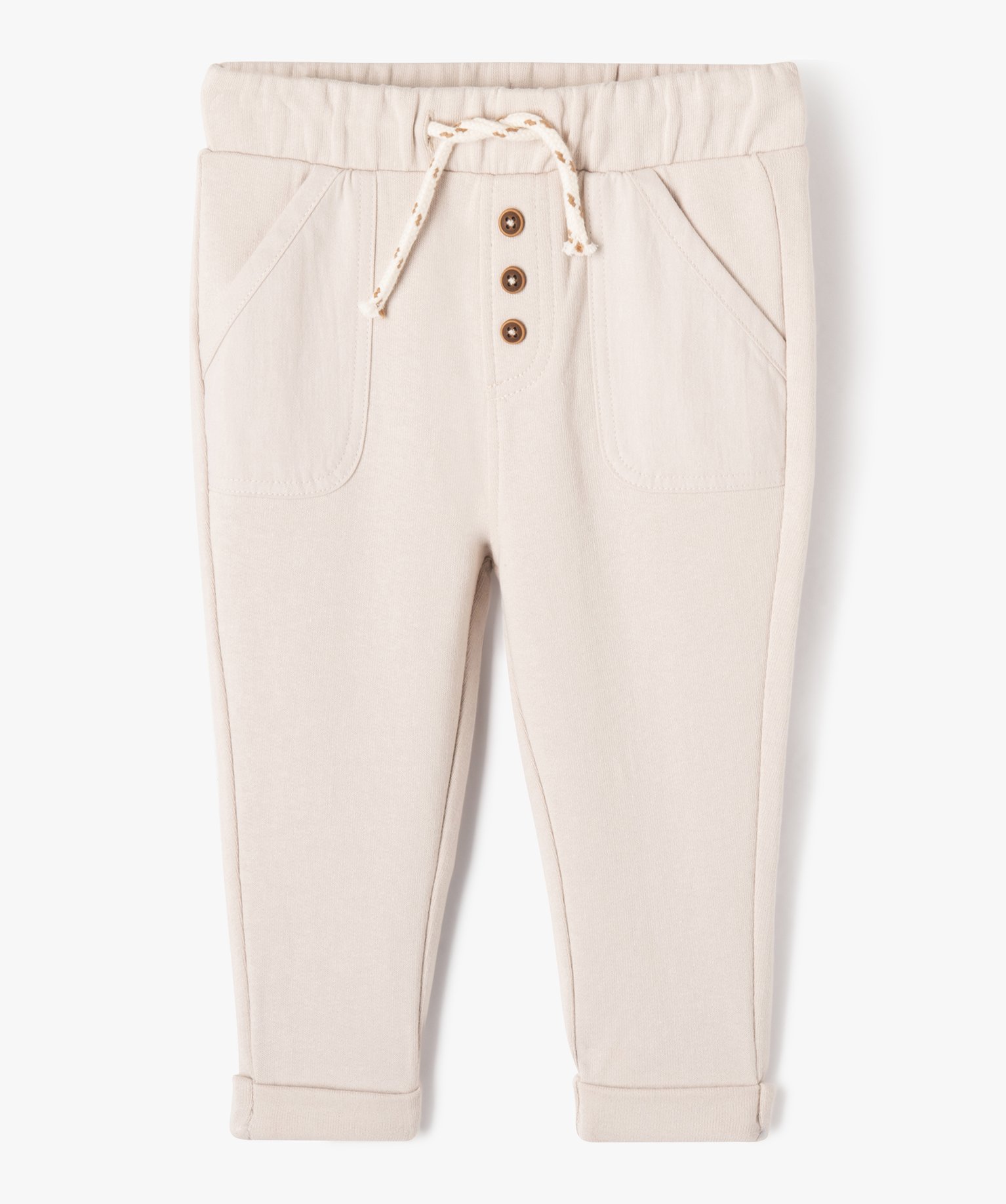 Pantalon en maille souple et confortable bébé Garçon beige | GEMO