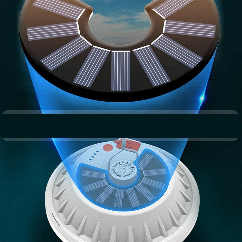 Bedee LED Solarleuchte Solar LED Campinglampe USB Wiederaufladbare mit Fernbedienung, 5 Modi Hängende IPX7 Wasserdichte Camping Laterne Power Bank, Power Bank Campingleuchte für Camping, Wandern, Handy Notladung