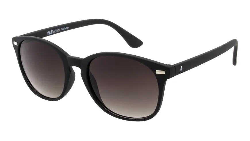 GNTM Sonnenbrille Schwarz mit gummierter Oberfläche