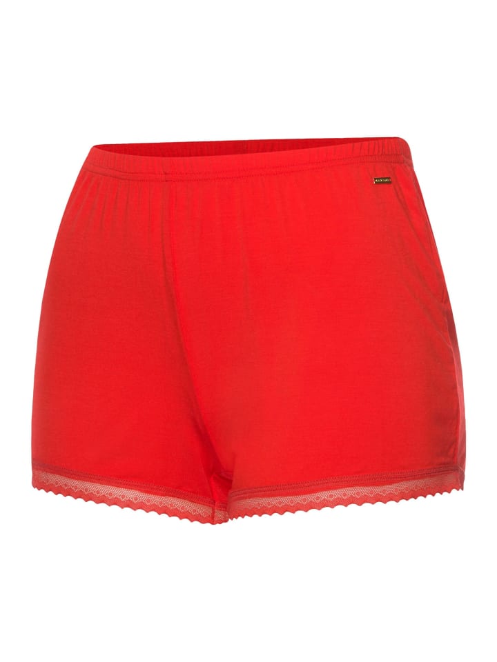LASCANA Schlafshorts in feuerrot günstig kaufen
