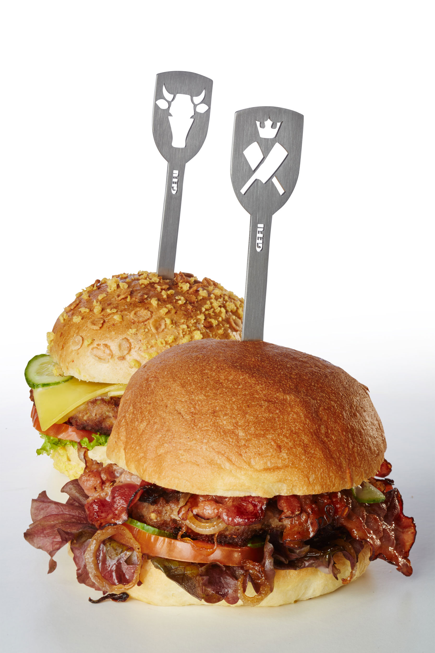 GefuHamburger-Spieße