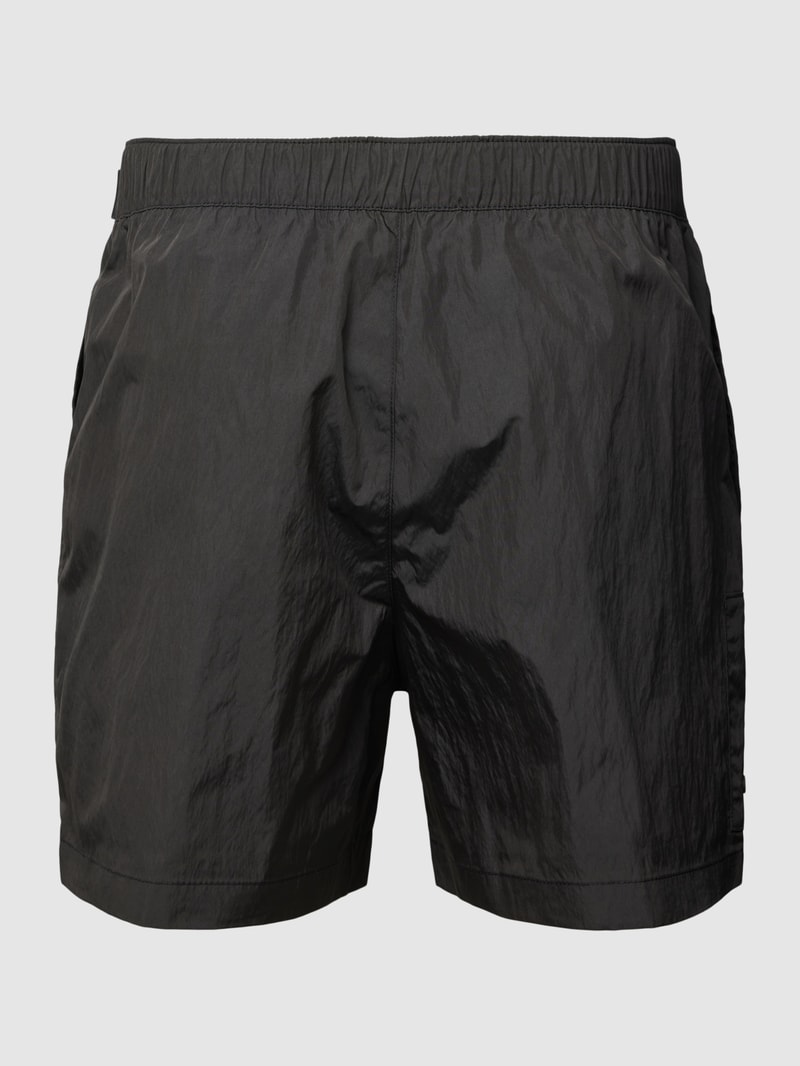 Badehose mit Stoffgürtel in schwarz