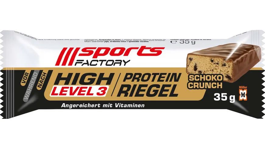 SPORTS FACTORY Proteinriegel Level 3 Schoko-Crunch 35 g