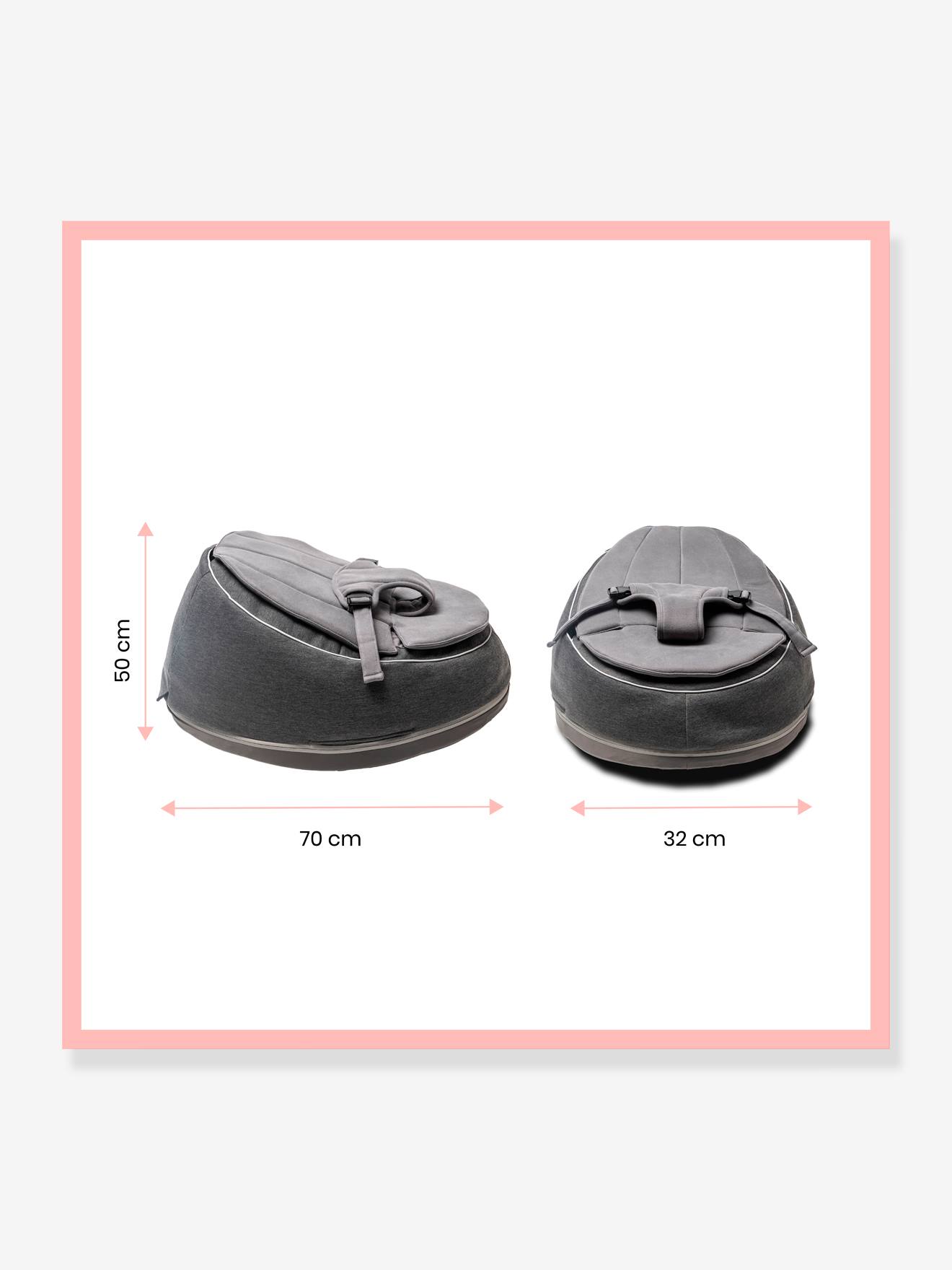 Transat et pouf Doomoo Seat’n Swing BABYMOOV avec balancelle intégrée anthracite