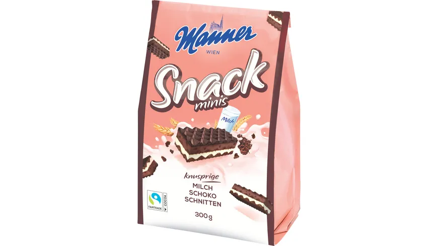 Manner Snack Minis Milch Schoko Schnitten 300 g