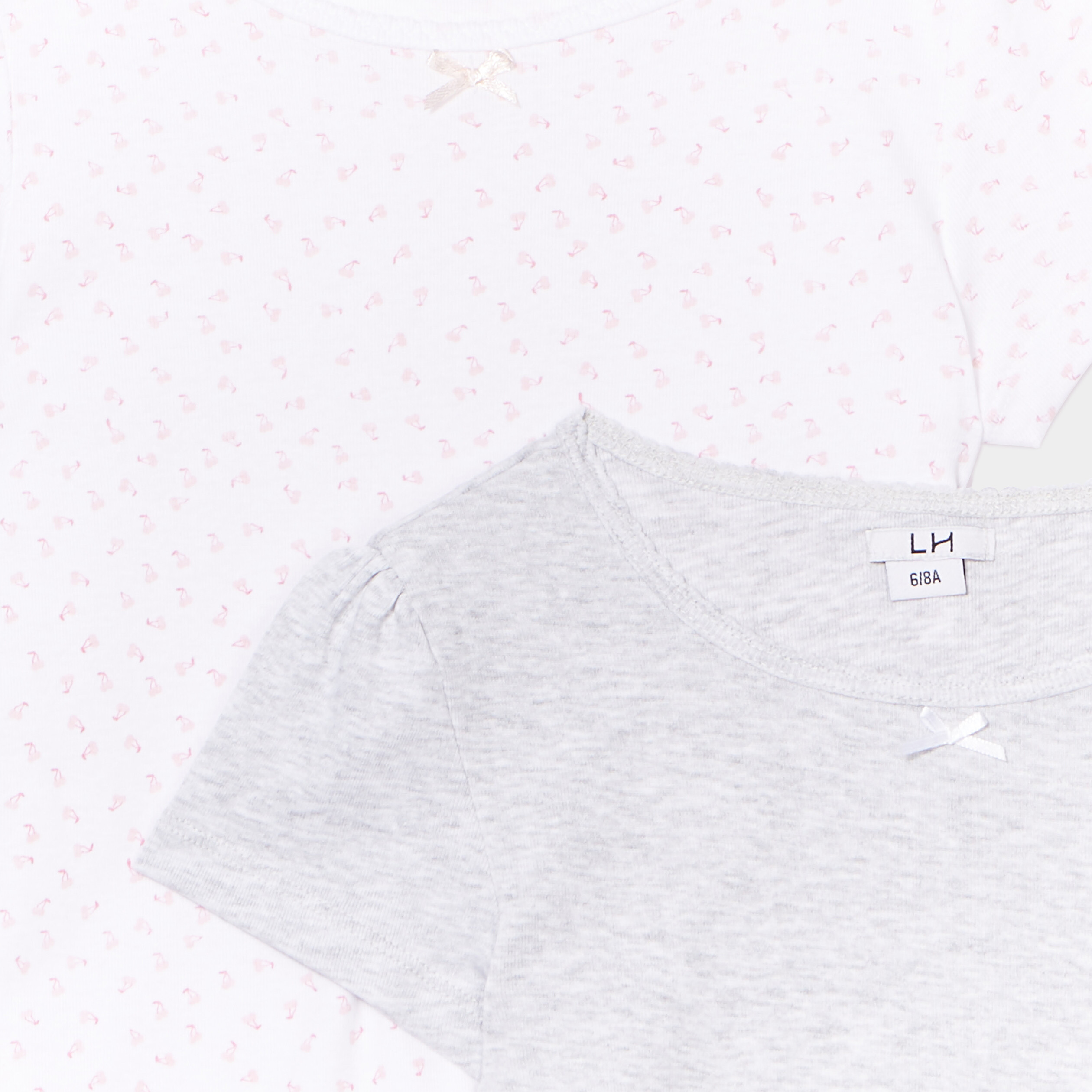 Lot 2 t-shirts gris fille | La Halle