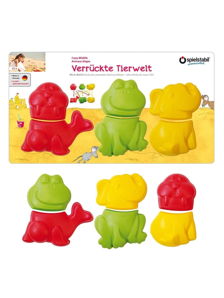 Spielstabil 6tlg. Set: Verrückte Tierwelt Fashion in mehrfarbig günstig kaufen onesize