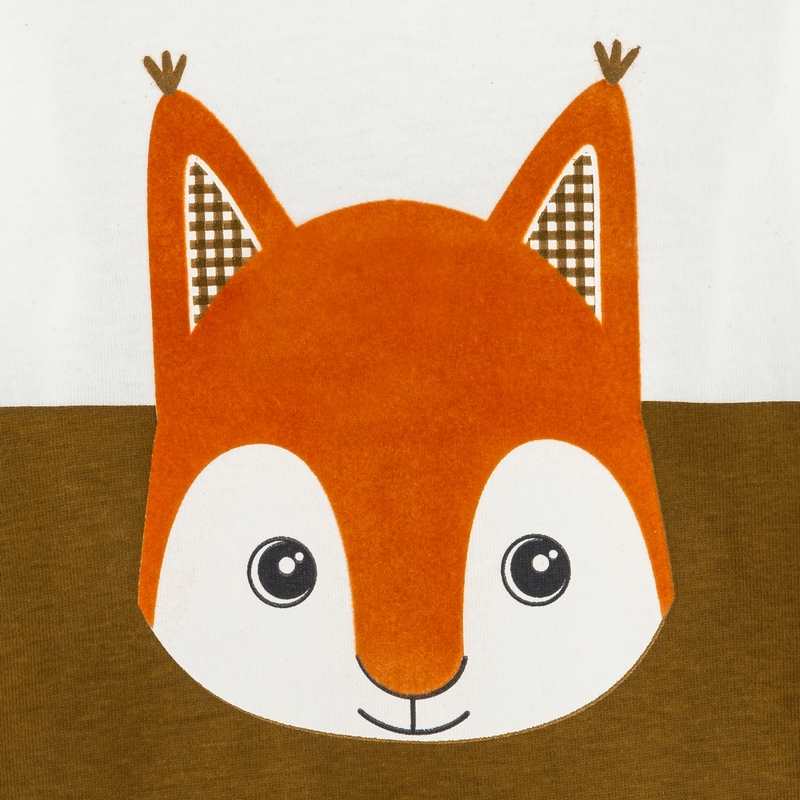 T-shirt colorblock animal marron bébé garçon