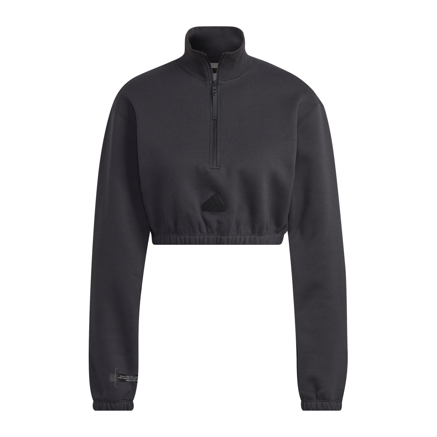 adidas New Crop HalfZip Sweatshirt Damen Grau