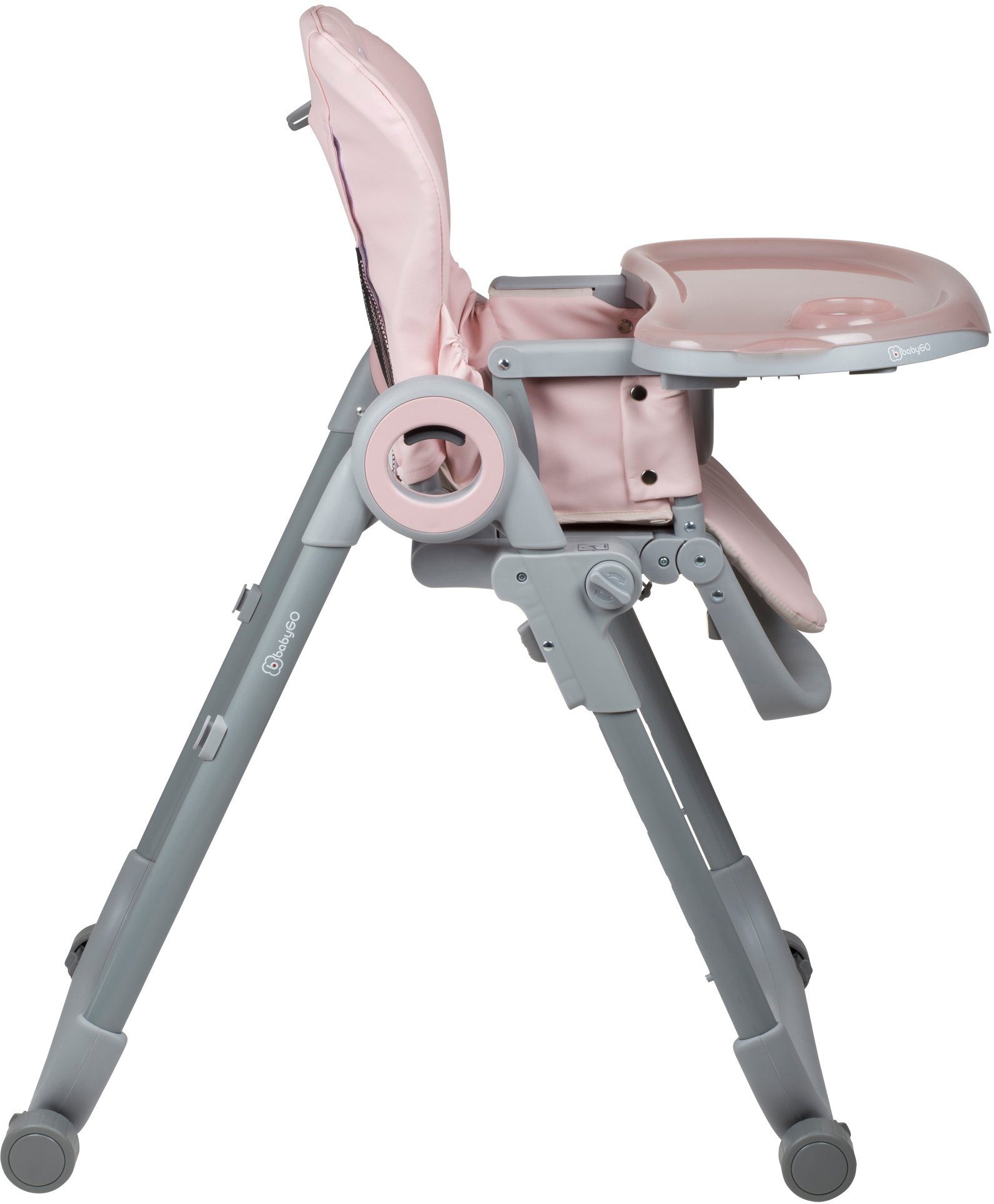 BabyGo Hochstuhl Divan, pink, platzsparend zusammenklappbar