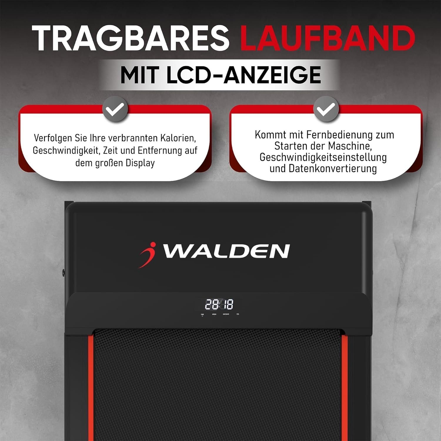 MAXXUS Laufband, Walking Pad Gewicht 100 kg 0.75 PS 1-6km/h Ultraflach Walking Pad Unte