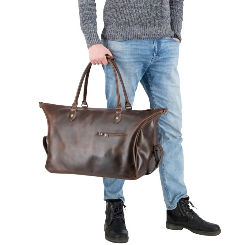 Buckle & Seam Leder Weekender Linwood - Braun \/ Dots