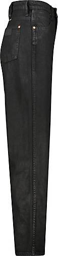 Wrangler Damen Jeans BARREL COATED BLACK Mom Straight Fit