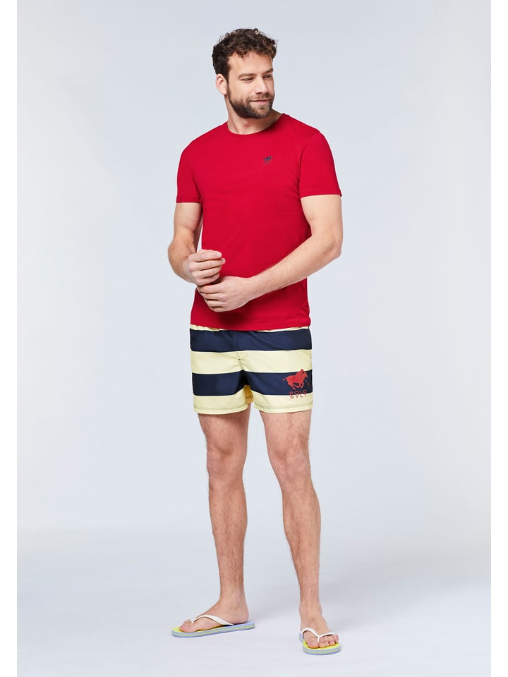 Polo Sylt Badeshorts in Gelb/ Dunkelblau günstig kaufen