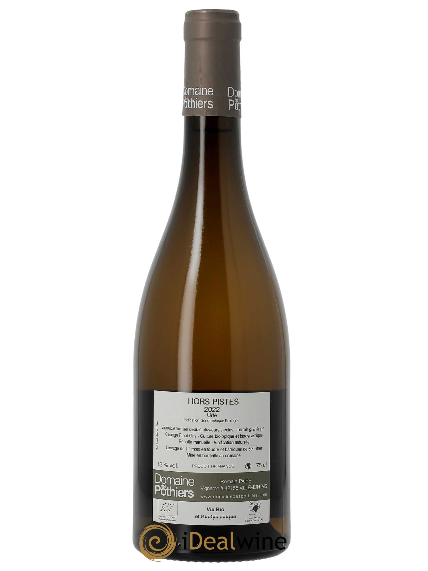 IGP Urfé Hors-Piste Domaine des Pothiers  2022 - Lot de 1 Bouteille