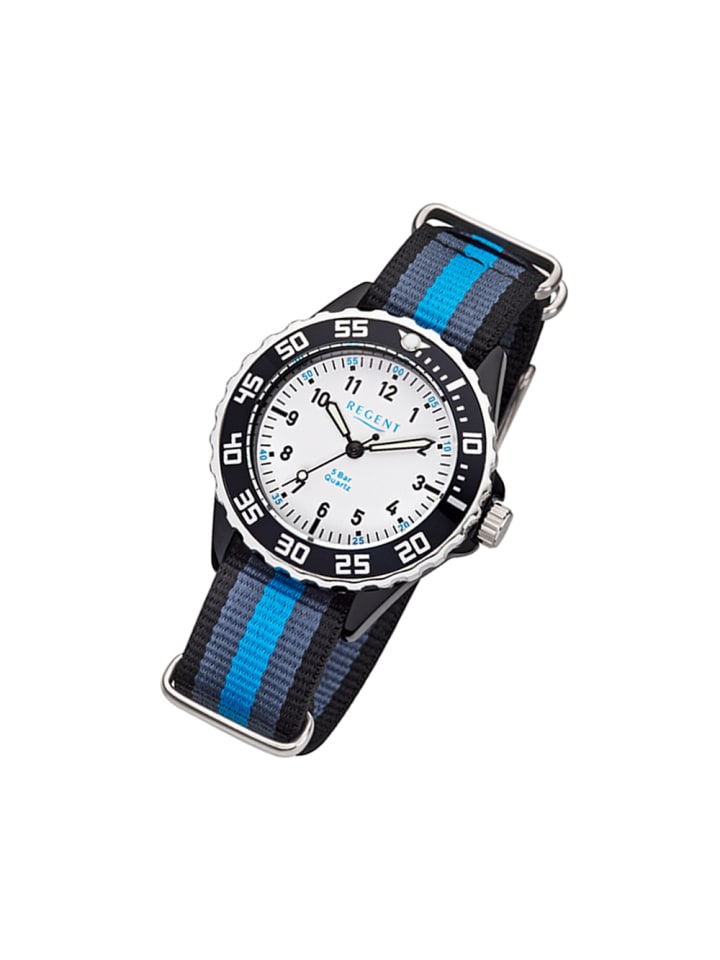 Regent Analog-Armbanduhr Regent Kinderuhren blau, schwarz mittel (ca. 35mm) günstig kaufen onesize