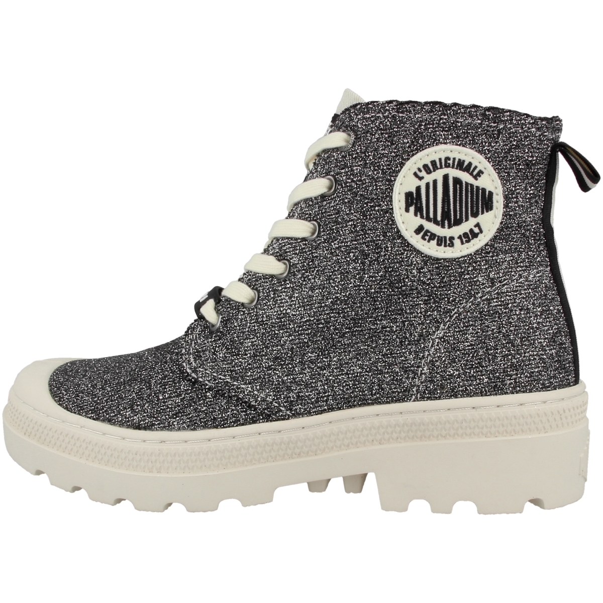 Palladium Pampa Avenue High Glit Schnürboots grau