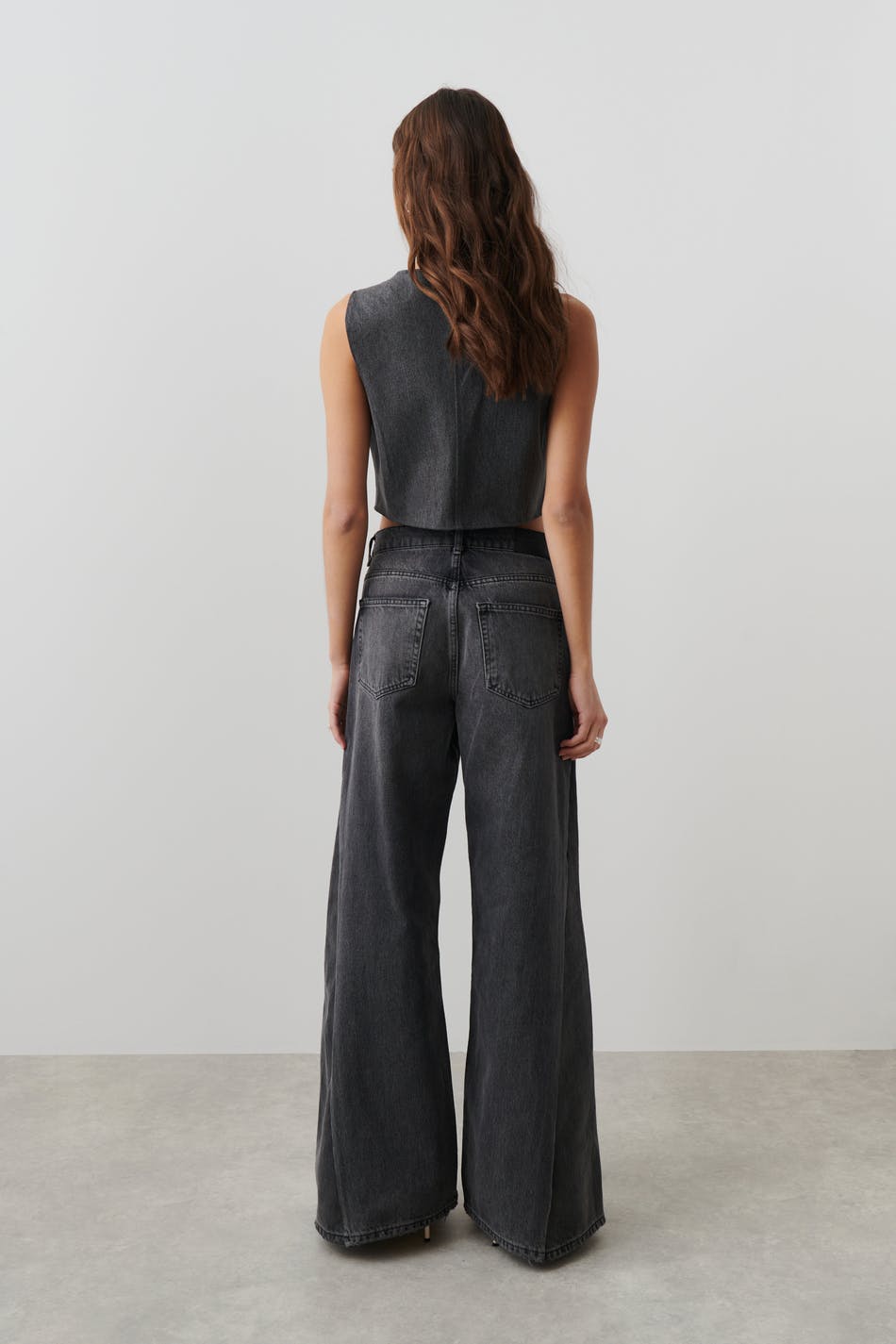 Remade wide jeans
