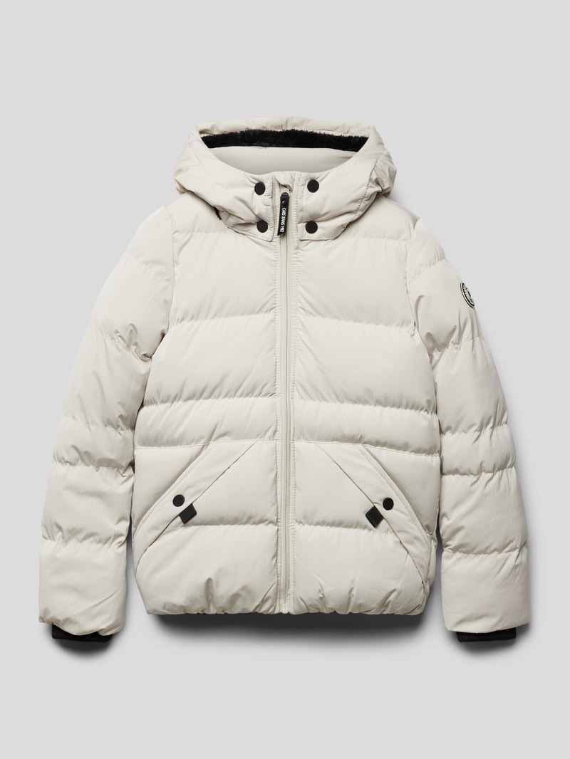 Steppjacke mit Kapuze Modell 'Manik' in ecru