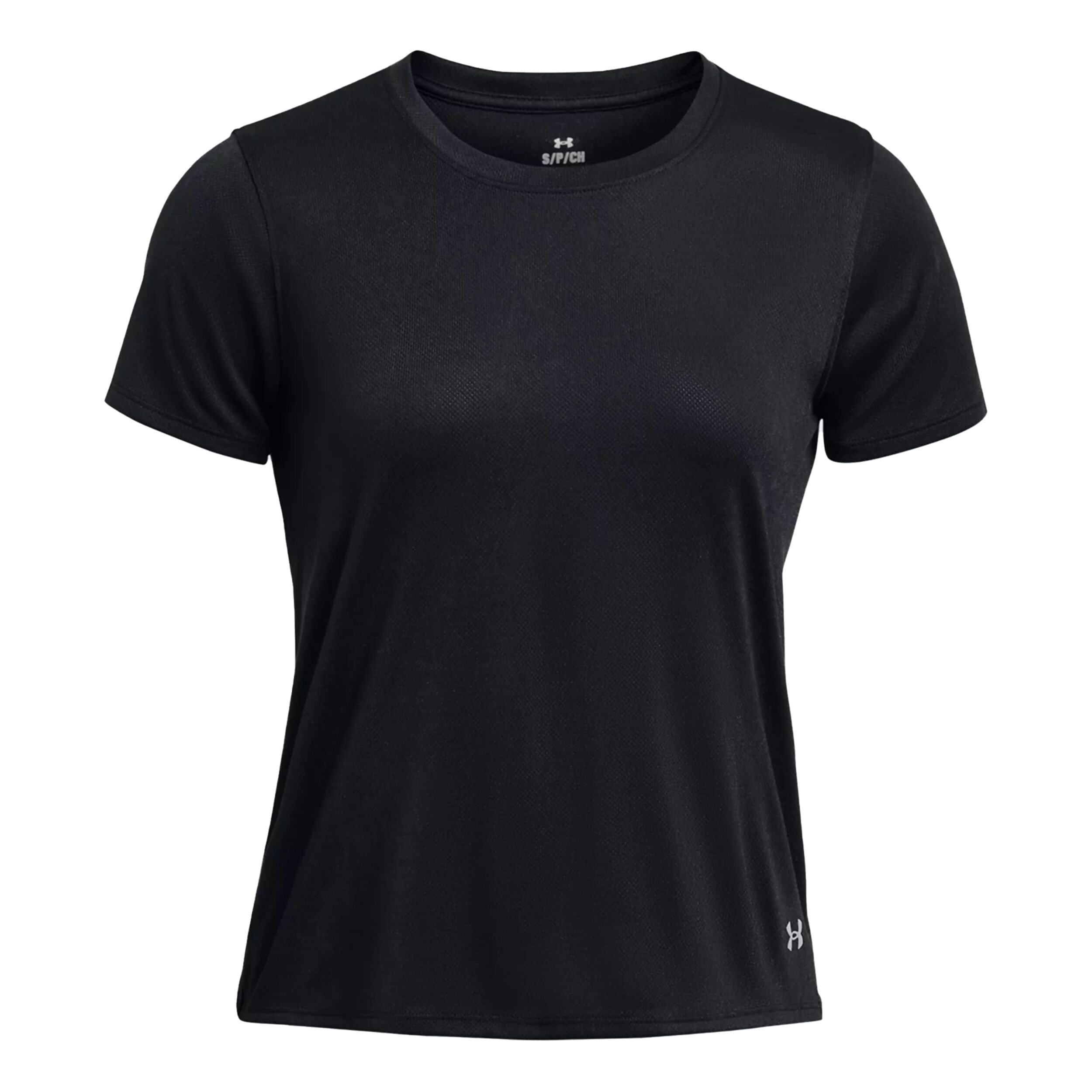 Streaker Splatter SS Laufshirt Damen - Schwarz