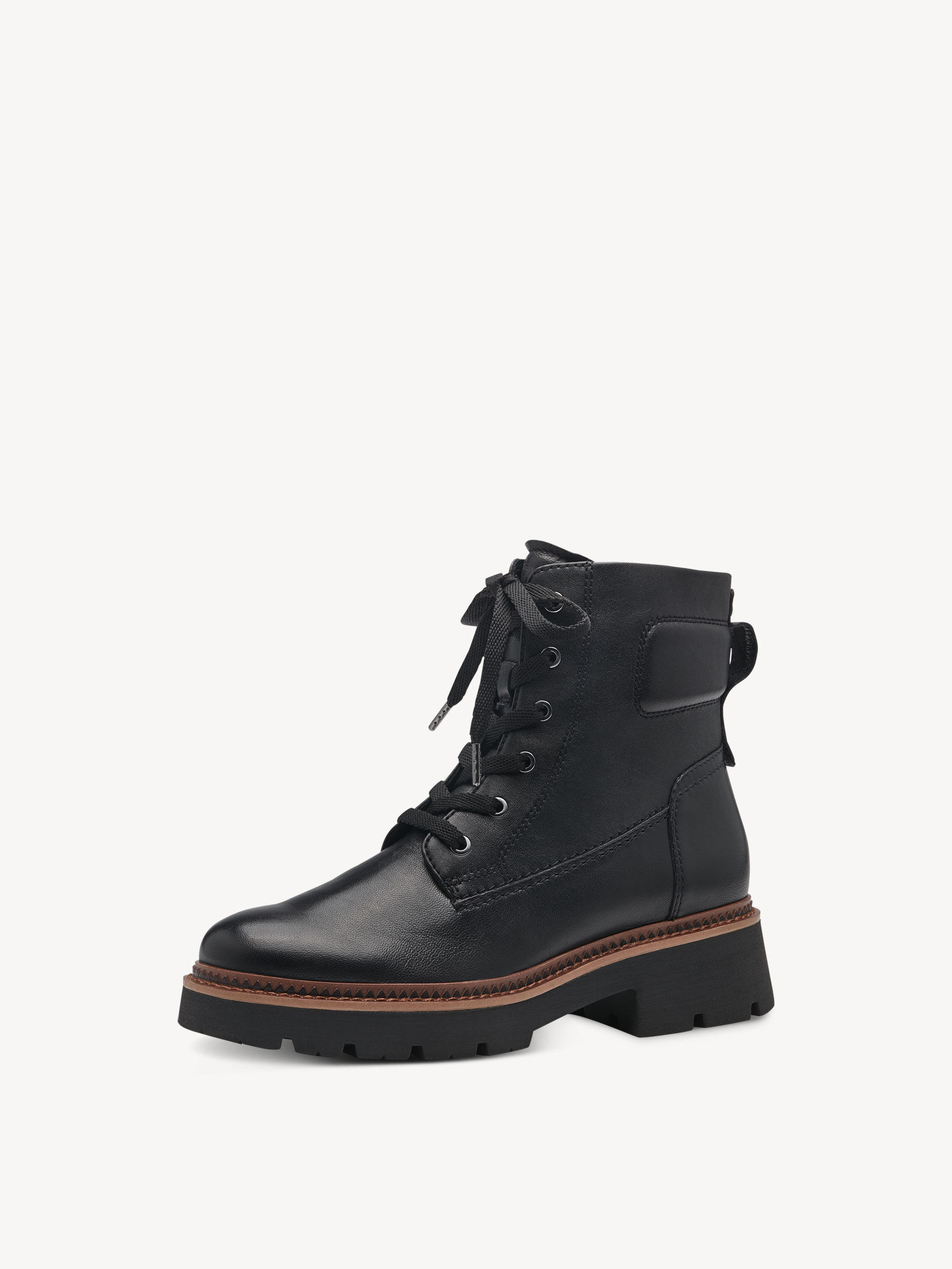 Bottine en cuir - noir